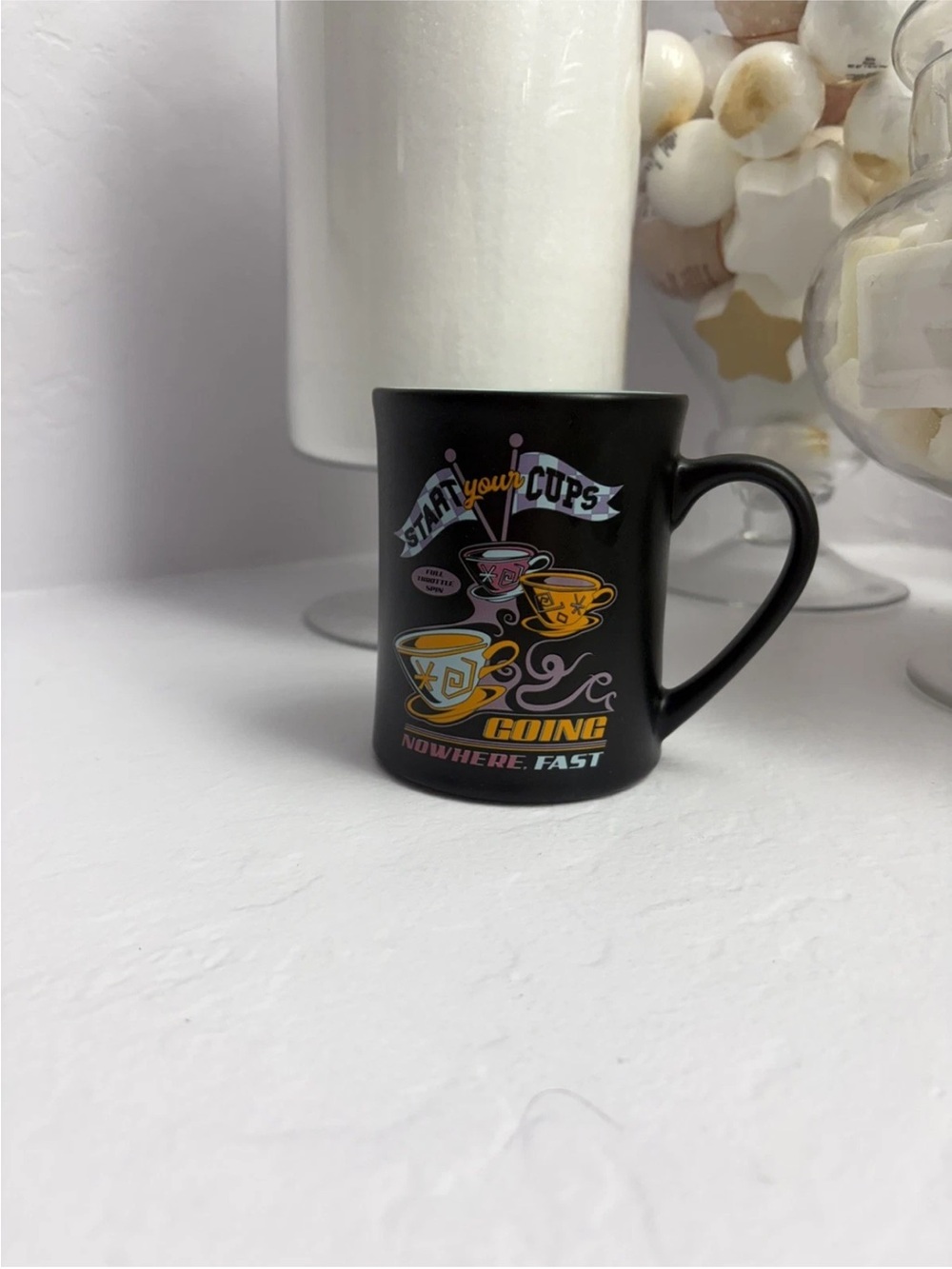 Disney Mad Tea Party Coffee Mug Start Your Cups 14 oz Alice In Wonderland NIB